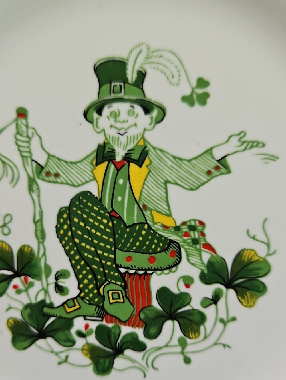 Vintage Luck O' The Irish Bread Plate - Picture 5 of 7